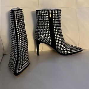 Nine West Metallic Studded Ankle Boots